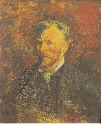 Vincent Van Gogh Self portrait with Pipe and Glass oil painting on canvas